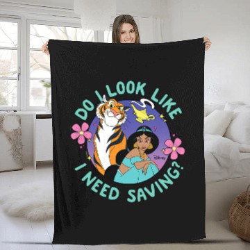 Discover Disney Princess - Jasmine Do I Look Like I Need Saving Zip Fleece Blankets