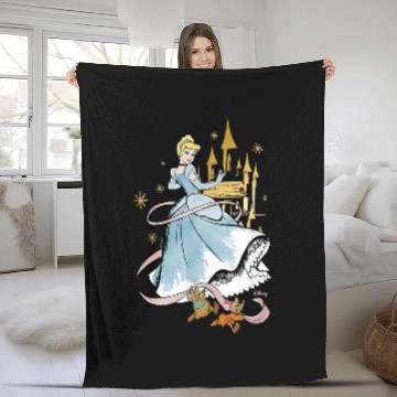 Discover Disney Princess - Cinde Collage Baseball Tees Fleece Blankets