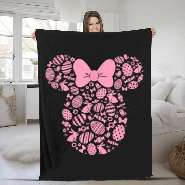 Discover Disney Minnie Mouse Pink Easter Fleece Blankets
