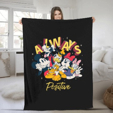 Discover Disney Mickey and Friends Always Positive Fleece Blankets