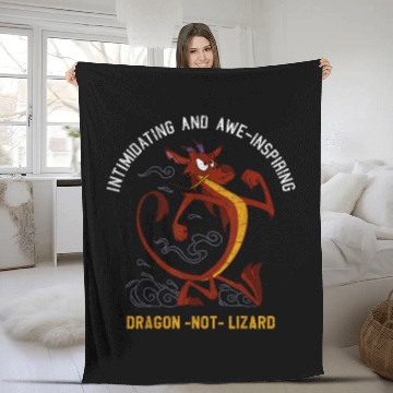 Discover Disney Mulan Mushu Dragon Not Lizard Portrait Fleece Blankets