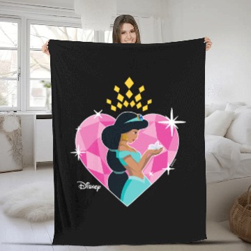 Discover Disney Princess - Jasmine Heart Fleece Blankets