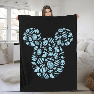 Discover Disney Mickey Mouse Blue Easter Baseball Tees Fleece Blankets