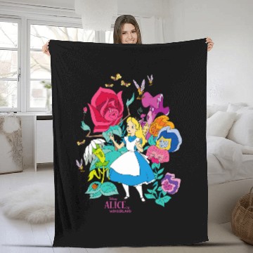 Discover Disney Alice in Wonderland Wildflower Forest 3D Fleece Blankets