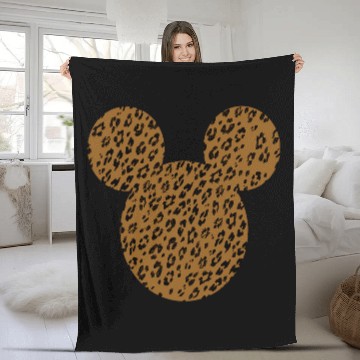 Discover Disney Mickey And Friends Mickey Mouse Cheetah Print 3D Fleece Blankets
