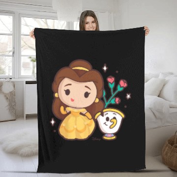 Discover Disney Princess - Belle and Chip Teacup Fleece Blankets