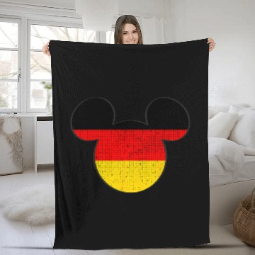 Discover Disney Mickey Mouse Logo Germany Flag Fill Zip Fleece Blankets