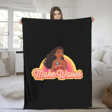 Discover Disney Princess Moana Make Waves Rainbow Fleece Blankets
