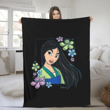 Discover Disney Princess - Mulan Flowers Zip Fleece Blankets
