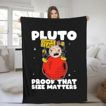 Discover Astronomy Lover Amateur Astronomy Pluto Proof That Size Matters Solar System Fleece Blankets
