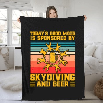 Discover Bee Beekeeping Skydiving Good Mood Sponsored By Skydiving And Beer vintages Beekeeper Fleece Blankets