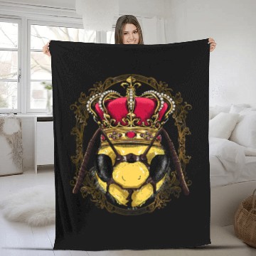 Discover Bee Beekeeping Queen Bee Princess Insect Beekeeping Animal Bee Lover Beekeeper Fleece Blankets