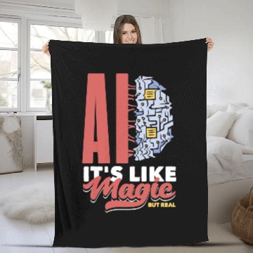 Discover Ai Its Like Magic But Real Computer Science Fleece Blankets