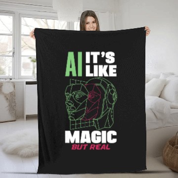 Discover Ai Its Like Magic But Real Computer Science 3 Fleece Blankets