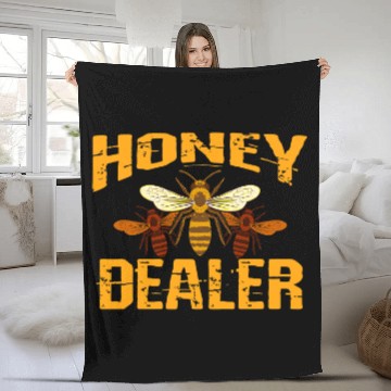 Discover Bee Beekeeping Queen Bee Honey Farmer Apiarists 111 Beekeeper Fleece Blankets