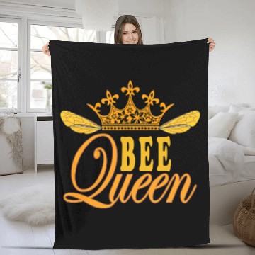 Discover Bee Beekeeping Queen Bee Honey Crown Bee Hives Beekeeper Cute 107 Beekeeper Fleece Blankets