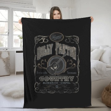 Discover Dolly Parton Whiskey Label Fleece Blankets