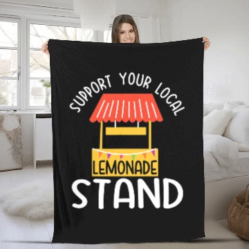 Discover Funny Support Lemonade Stand Summer Lemon Drink Fleece Blankets