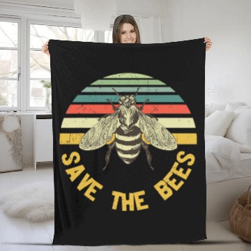 Discover Bee Beekeeping Retro Bumblebee Beekeeper vintages Save The Bees Beekeeper Fleece Blankets
