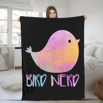 Discover Avid Birder Birdwatching Twitcher Birding Bird Nerd Fleece Blankets