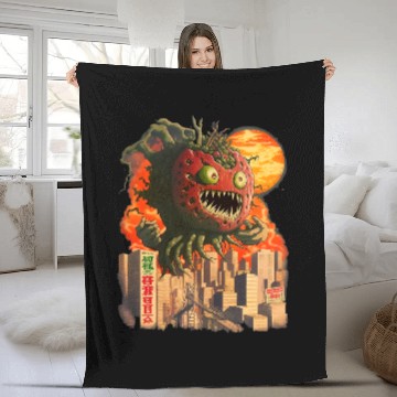 Discover Anime Kaiju Tomatoes Broccoli Japan Monster Fleece Blankets