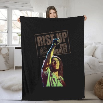 Discover Bob Marley Rise Up Fleece Blankets