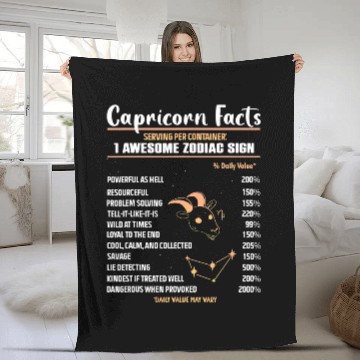 Discover Capricorn Facts Birthday Zodiac Sign 2 Fleece Blankets