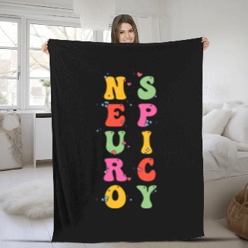 Discover ADHD Awareness Cool Neurospicy Neurotypical Neurodiversity Adhd Spectrum Fleece Blankets