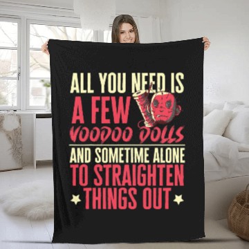 Discover All You Need Is A Few Dolls Curse Witchcraft Black Magic Top Fleece Blankets