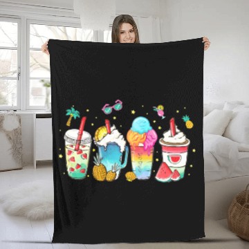 Discover CF Coffee Drinks Coffee Watermelon pineapples Cream Fleece Blankets