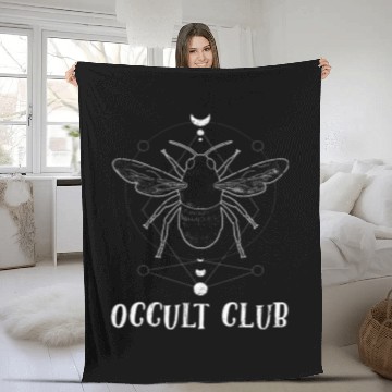 Discover Bee Hive Tarot Card Occult Club Goblincore Gothic Fleece Blankets