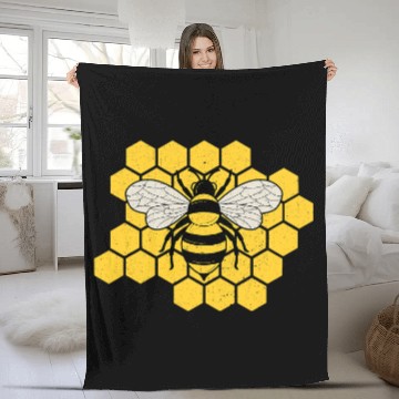 Discover Bee Beekeeping Beekeeping Bumblebee vintages Retro Bees Lovers 3 Beekeeper Fleece Blankets