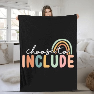 Discover Autistic Choose To Include For Autism Teacher Special Education SPED 68 Fleece Blankets