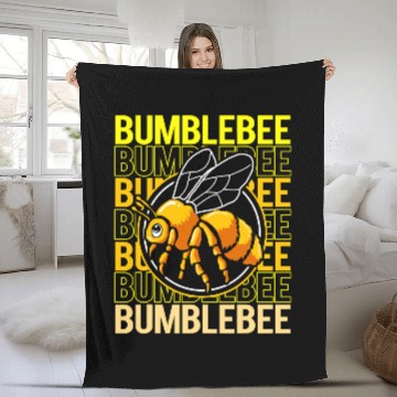 Discover Bee Beekeeping Bumblebee BumbleBee 434 Beekeeper Fleece Blankets