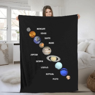 Discover Astronomy Lover Space Science Galaxy Planets Solar System 4 Fleece Blankets