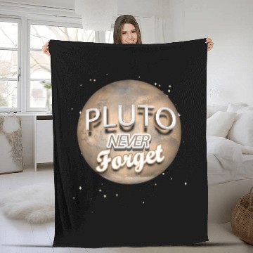 Discover Astronomy Lover Pluto Never Forget Space Planetary Astronomy Astronomer Fleece Blankets