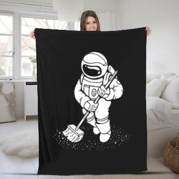 Discover Astronauts Space Planets Galaxy 1 Fleece Blankets