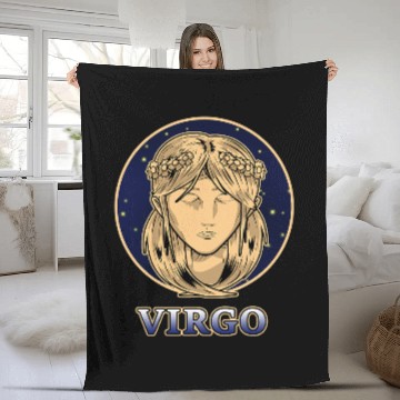 Discover Constellation Horoscope Ascendant Zodiac Virgo Fleece Blankets