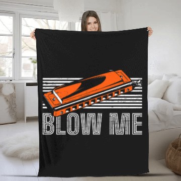 Discover Blow Me Music Wind Instrument Band Musician Fleece Blankets