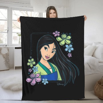 Discover Disney Princess Mulan Flowers Fleece Blankets