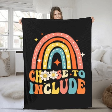 Discover Autistic Choose To Include For Autism Teacher Special Education SPED 6 Fleece Blankets