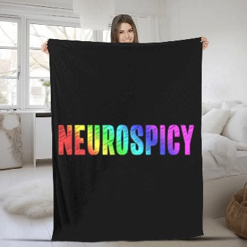 Discover Autistic Rainbow Neurospicy Neurodivergent ADHD Autism Spectrum Fleece Blankets