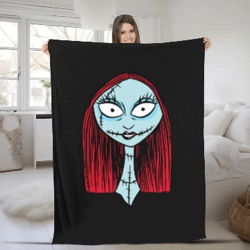 Discover Disney The Nightmare Before Christmas Sally Big Face Baseball Tees Fleece Blankets
