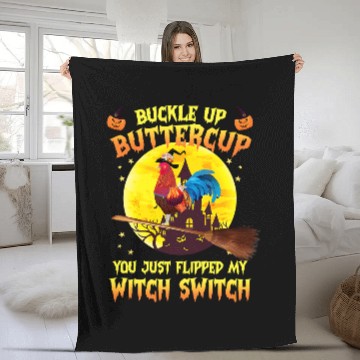 Discover Chicken Poultry Buckle Up Buttercup You Just Flipped 258 Fleece Blankets
