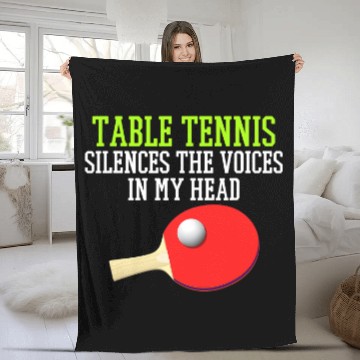 Discover Table Tennis PP Silences Voices Ping Pong Player Coachs Expert Fleece Blankets