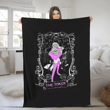 Discover DC Comics Halloween The Joker HaHaHa Tarot Card Fleece Blankets