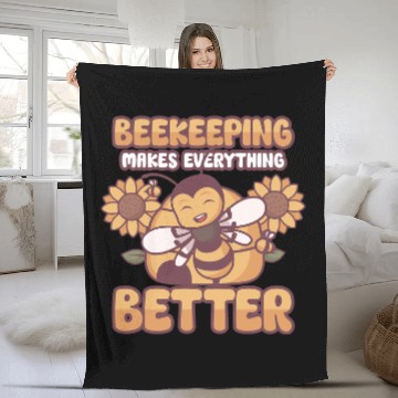Discover Bee Beekeeping Honey Bee Beekeeping Honeybee Beekeeping 43 Beekeeper Fleece Blankets