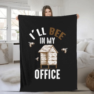 Discover Bee Beekeeping Ill Bee In Office Beekeeping Bee Honey Bumble Bee Beekeeper Fleece Blankets