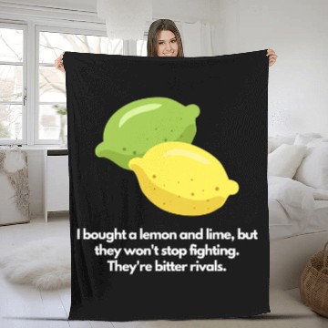 Discover Lemon and lime wont stop fighting Fleece Blankets