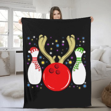 Discover Bowling Gift Christian Deer Christmas Design For December 25th Fleece Blankets